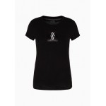 Slim fit T-shirt with monogram in ASV organic cotton