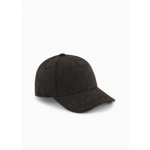 Hat with visor with tone-on-tone monogram