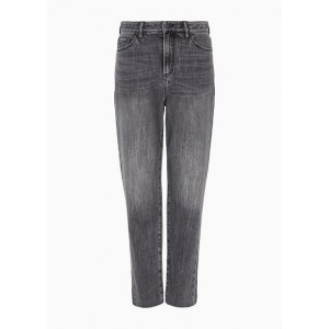 Cropped boyfriend jeans in ASV rigid cotton denim