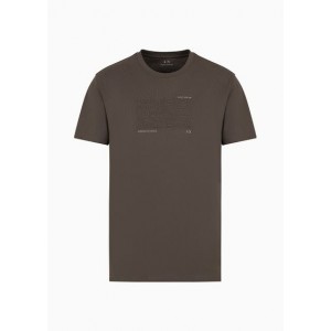 Regular fit T-shirt in ASV organic cotton with embroidered lettering