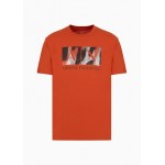 Regular fit T-shirt with abstract logo print in ASV cotton