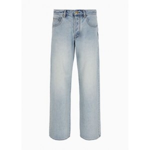 J83 baggy fit jeans in light indigo denim