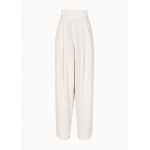 Trousers with pleats in ASV recycled fabric