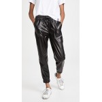 Black Widow Faux Leather Joggers