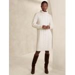 Cable Knee-Length Sweater Dress