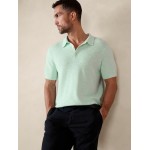 Cotton Fisherman Ribbed Sweater Polo