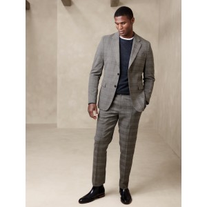 Tailored-Fit Prince of Wales Suit Jacket