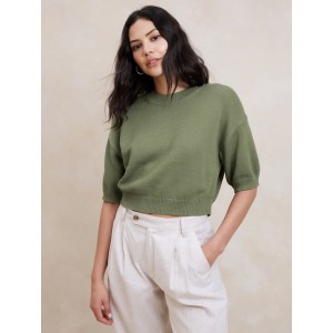 Chunky Cropped Pullover Sweater