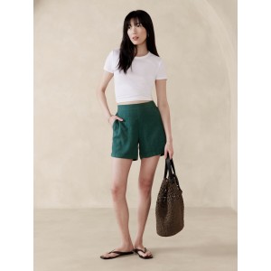 Linen-Blend Easy Short