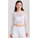 Show Off Mesh Long Sleeve Cropped Top