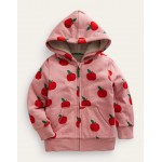 Shaggy-lined Hoodie - French Pink Apples