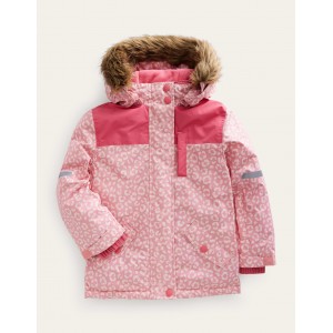 All-weather Waterproof Jacket - Pink Leopard