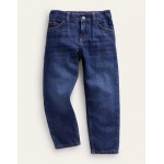 Relaxed Straight-Leg Jeans - Mid Wash