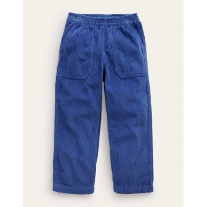 Chunky Pull-on Cord Trousers - Delft Blue