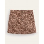 A-Line Mini Skirt - Leopard Print