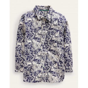 Cotton Shirt - College Navy Magical Forest