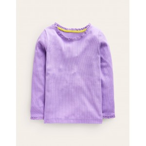 Ribbed Long Sleeve T-Shirt - Parma Violet