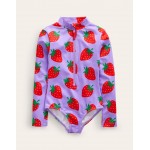 Long-sleeved Swimsuit - Violet Tulip Strawberries