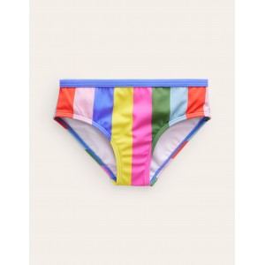 Patterned Bikini Bottoms - Soft Multi Stripe