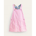 Overall Dress - Cosmic Pink / Ivory Stripe