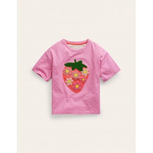Boucle Relaxed T-shirt - Cosmos Pink Strawberry
