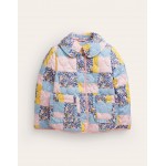 Quilted Collared Jacket - Patchwork Floral