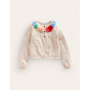 Occasion Tulle Flower Cardigan - Ivory