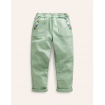 Pull-on Trouser - Aloe Green Embroidery