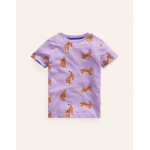 All-over Printed T-Shirt - Parma Violet Lynx
