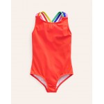 Rainbow Cross-Back Swimsuit - Clementina