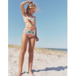 Cross Back Bikini top - Multi Daisy Vine