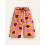 Printed Wide Leg Pants - Pink Sunflower Geo