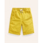 Pull-on Drawstring Shorts - Lemon Yellow