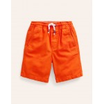 Pull-on Drawstring Shorts - Firecracker Orange