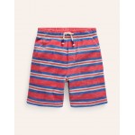 Towelling Sweat Shorts - Jam Red/ Cabana Blue Stripe