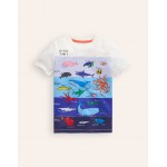 Ocean Zones Printed T-Shirt - Ivory Sea Life