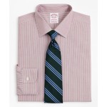 Stretch Madison Relaxed-Fit Dress Shirt, Non-Iron Poplin Ainsley Collar Fine Stripe