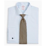 Stretch Madison Relaxed-Fit Dress Shirt, Non-Iron Twill English Collar French Cuff Micro-Check