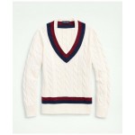 Big & Tall Supima Cotton Cable Tennis Sweater