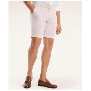 Big & Tall Cotton Seersucker Stripe Shorts