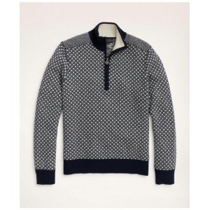 Big & Tall Wool Nordic Half-Zip Sweater