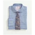 Brooks Brothers X Thomas Mason Cotton Poplin English Collar, Check Dress Shirt