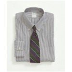 Stretch Supima Cotton Non-Iron Pinpoint Oxford Button-Down Collar, Candy Stripe Dress Shirt