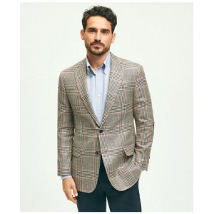 Madison Traditional-Fit Wool-Silk-Linen Check Hopsack Sport Coat