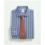 Brooks Brothers X Thomas Mason Cotton-Linen English Spread Collar, Stripe Dress Shirt