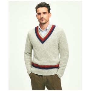 Brushed Wool Tennis Sweater