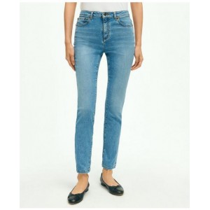 Stretch Cotton Slim-Straight Denim Jeans