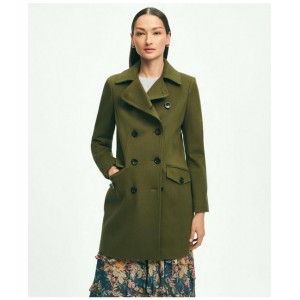 Brushed Wool Double-Breasted Coat