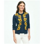 Sunflower Embroidered Cardigan In Supima Cotton