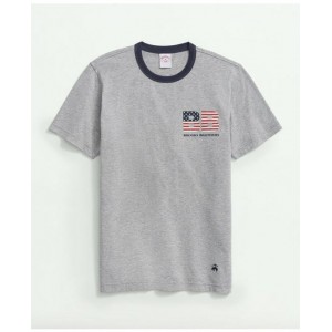 American Flag Graphic T-Shirt in Cotton